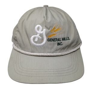 General Mills Inc. Slideback Rope Hat Beige One Size Embroidered Outdoor